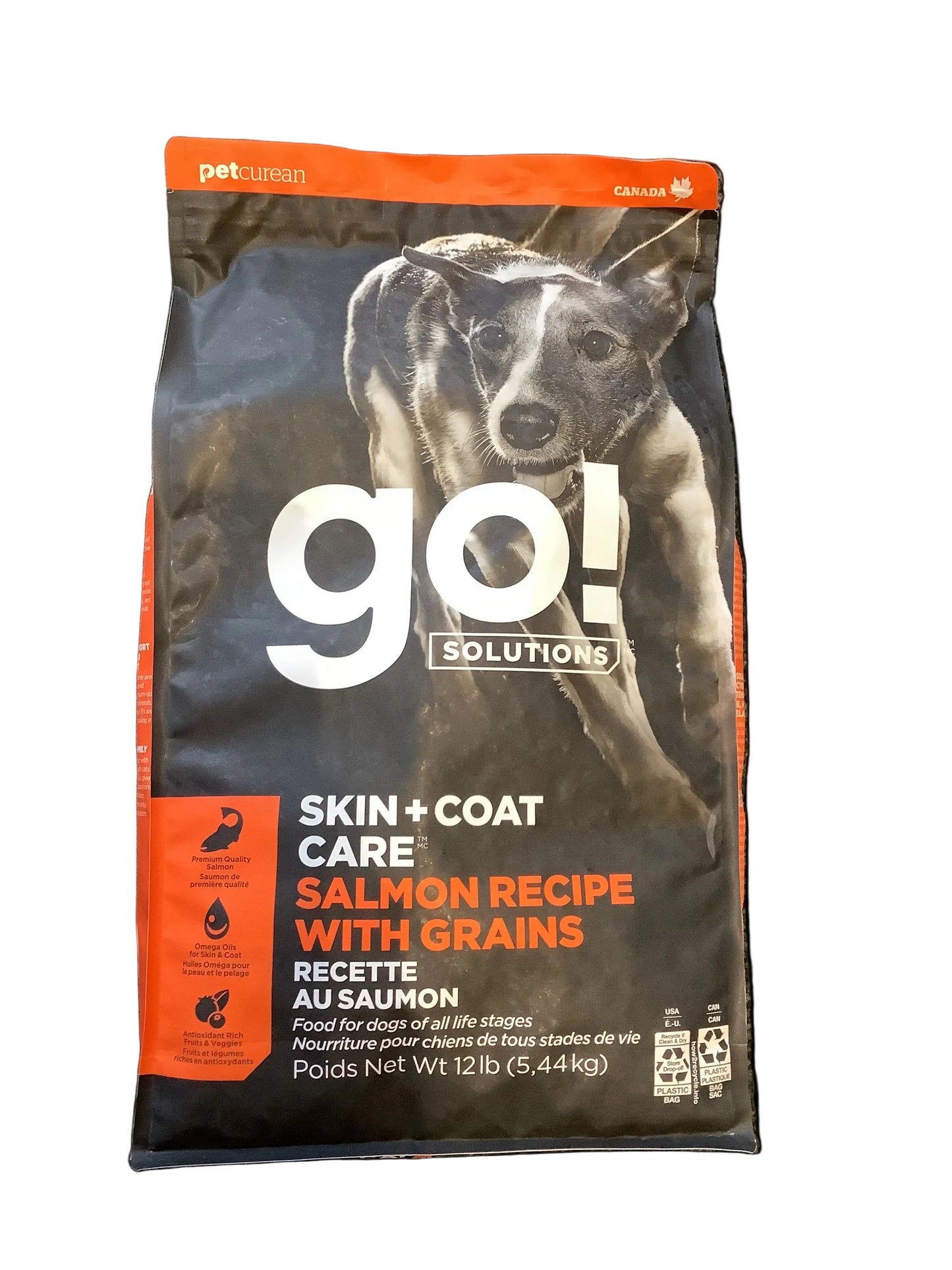 Go skin and coat salmon with grains