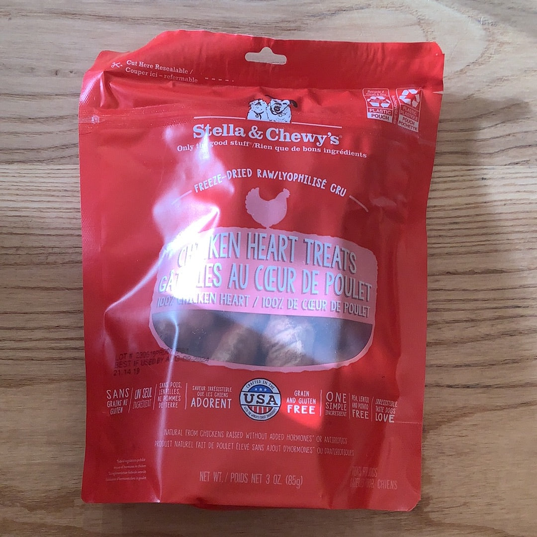 Stella & Chewy’s freeze dried hearts