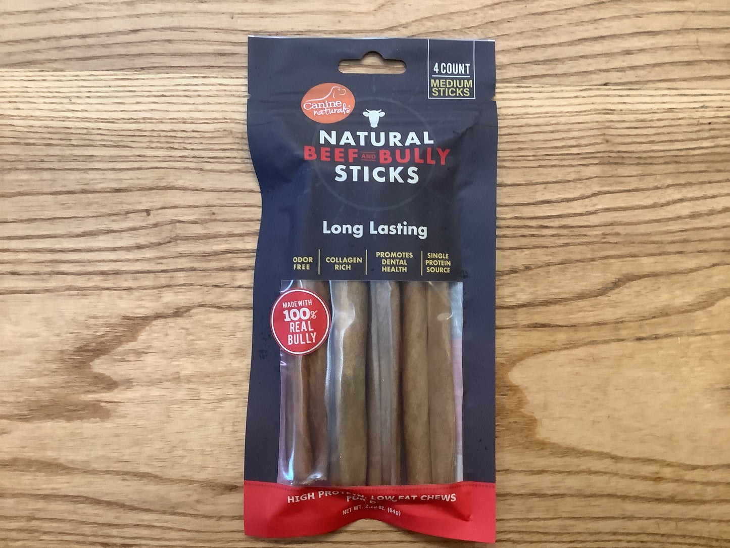 Canine Naturals Beef and Bully sticks 4 pack