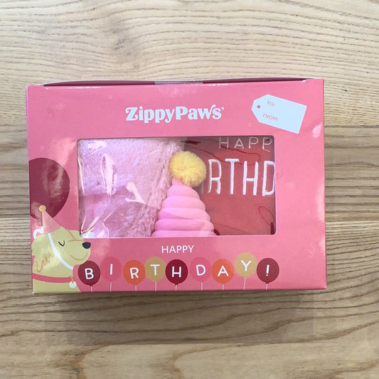 ZippyPaws Pink Birthday Box 3pc