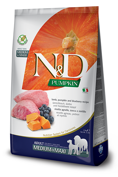 Farmina N&D Dog Kibble Pumpkin, Lamb & Blueberry Adult