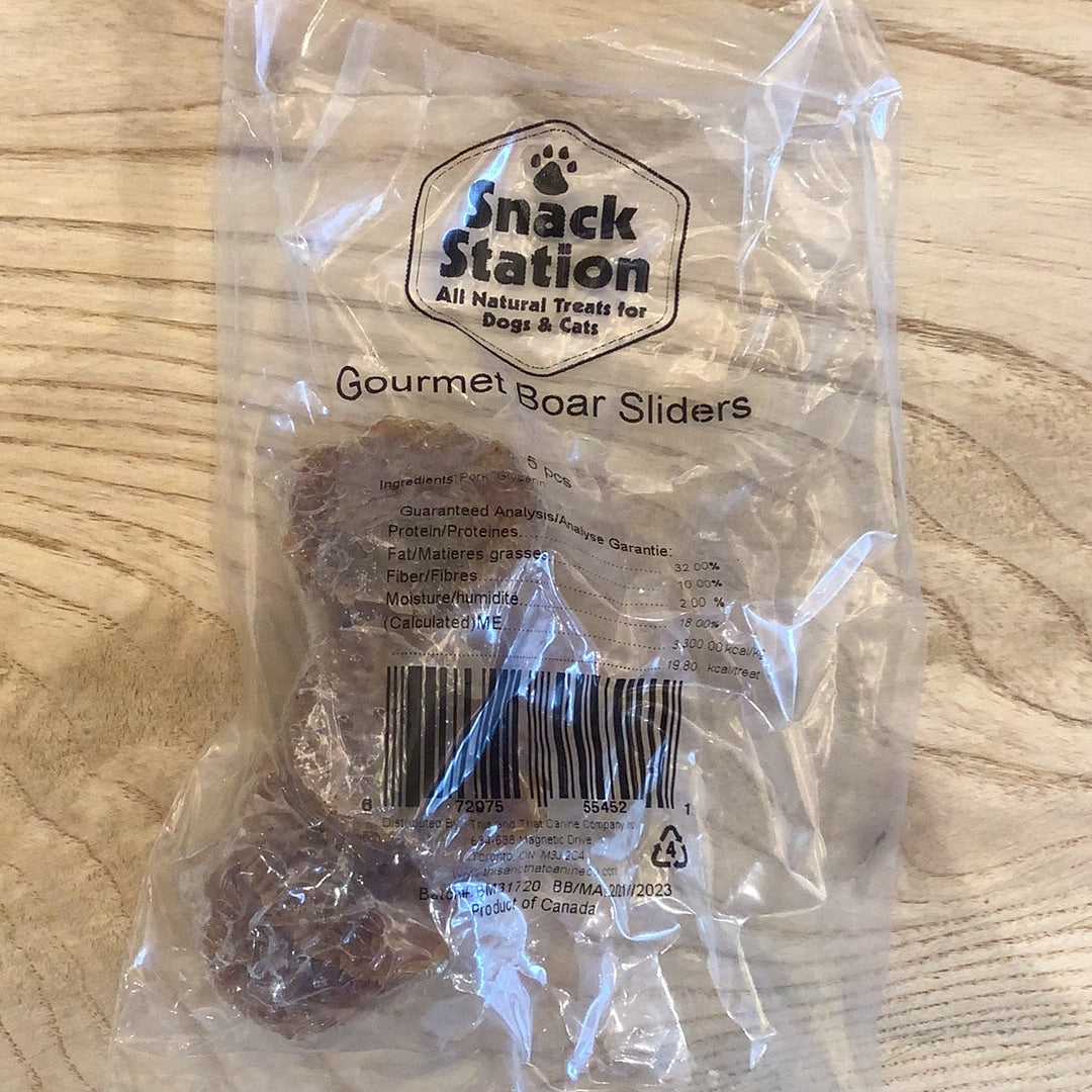 This and that snack station- wild boar sliders