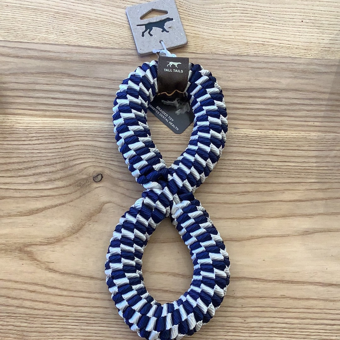 Tall Tails-Braided 11" infinity tug-Blue