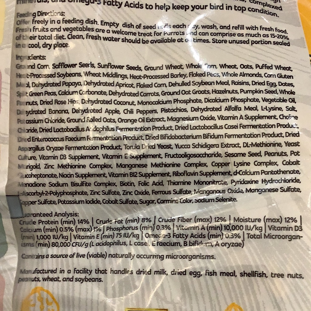 Sunseed natural sunsation parrot food