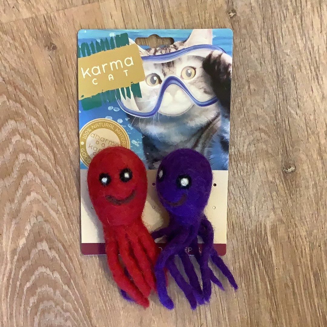 Dharma Dog Dharma Cat- 2 pakc of 3" Octopus