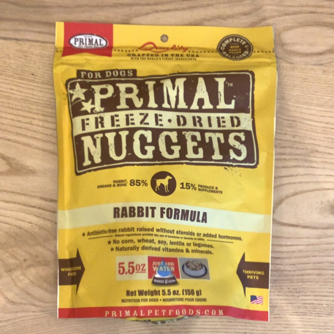 Primal freeze dried nuggets