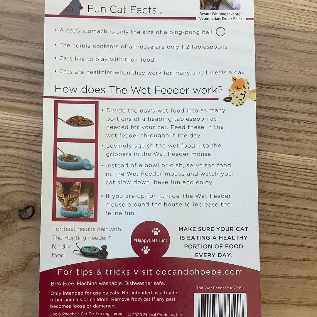 Doc and Phoebes- The wet food feeder