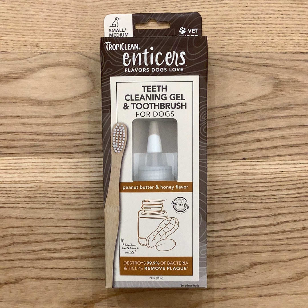 Tropiclean Enticers-Teeth Cleaning Gel & Toothbrush