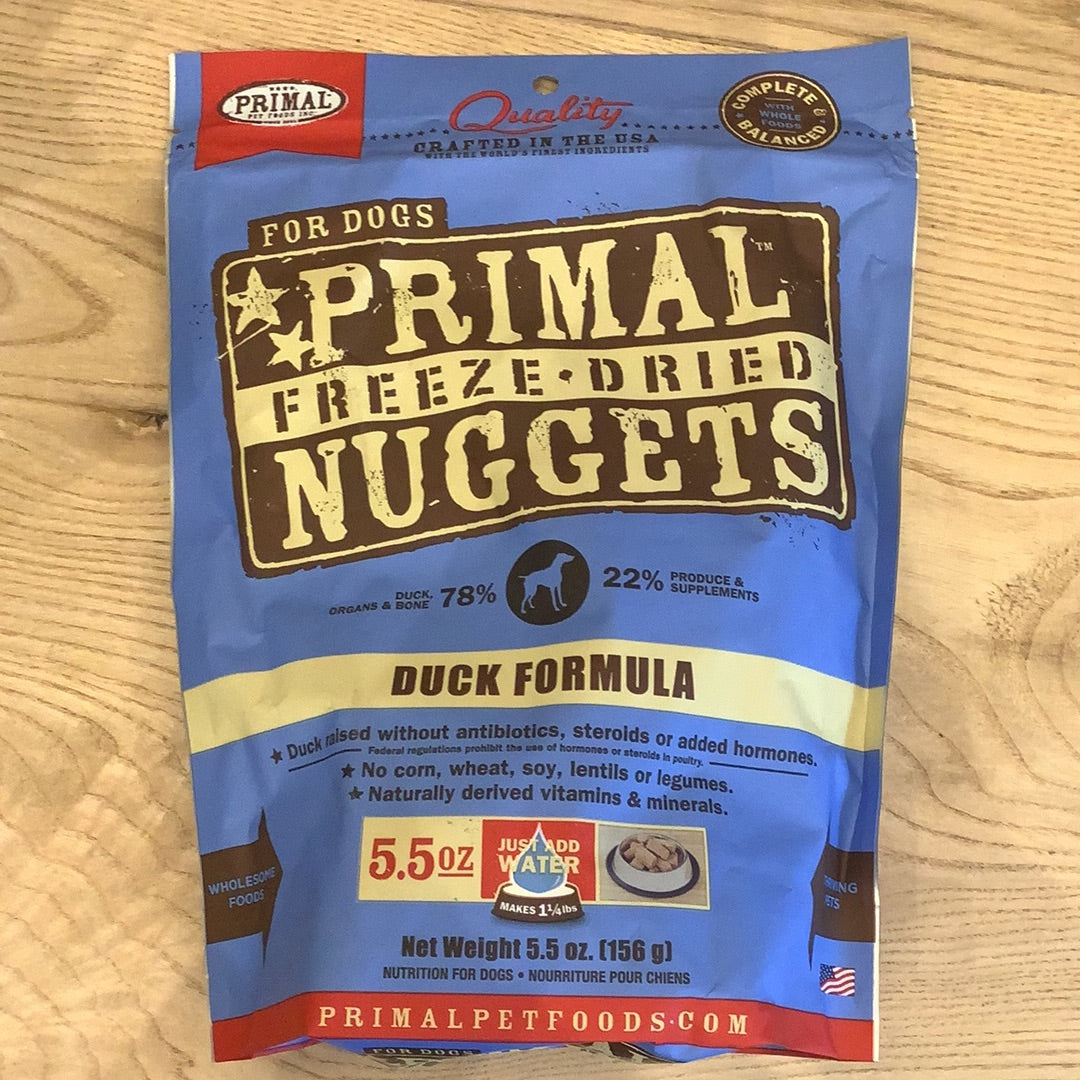 Primal freeze dried nuggets