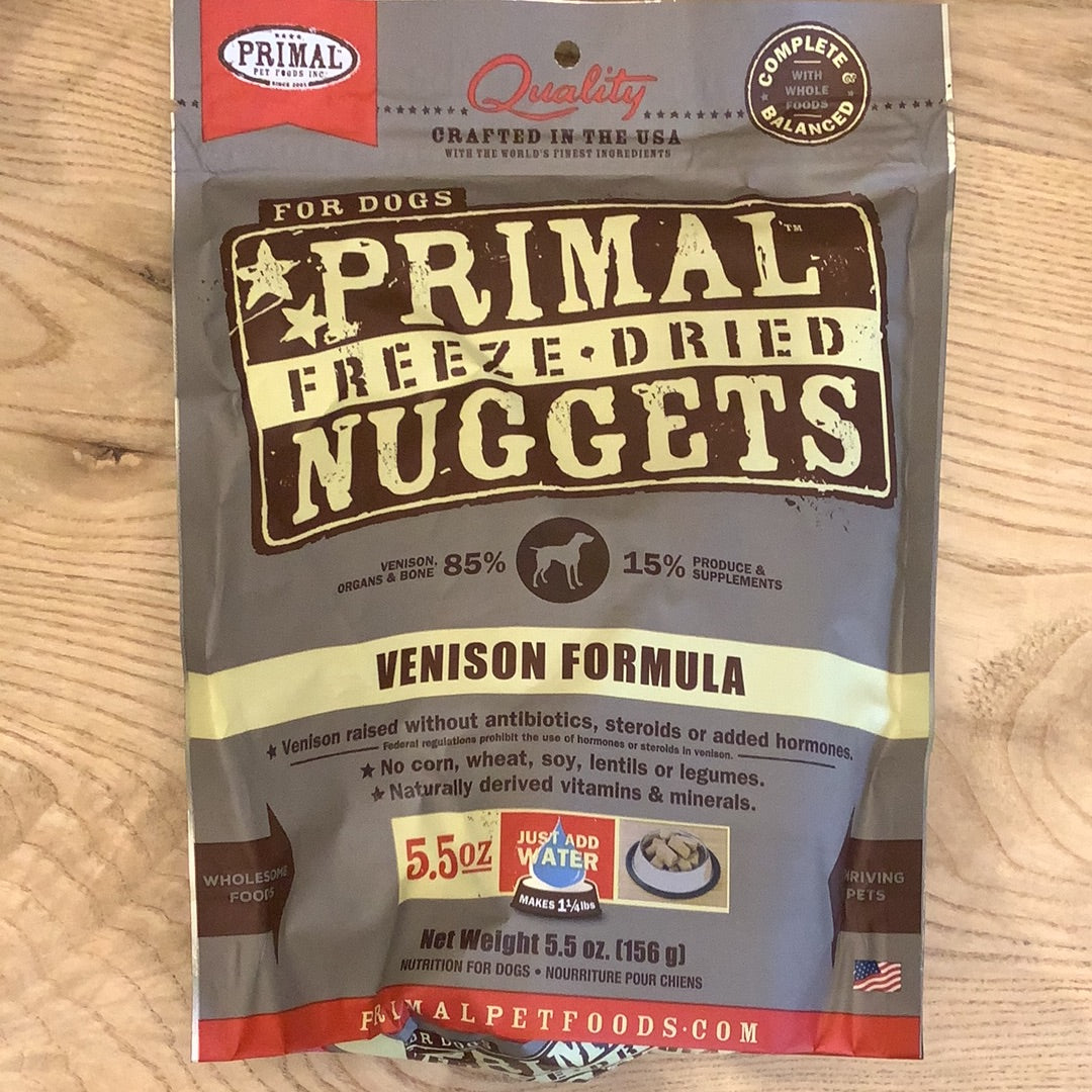 Primal freeze dried nuggets