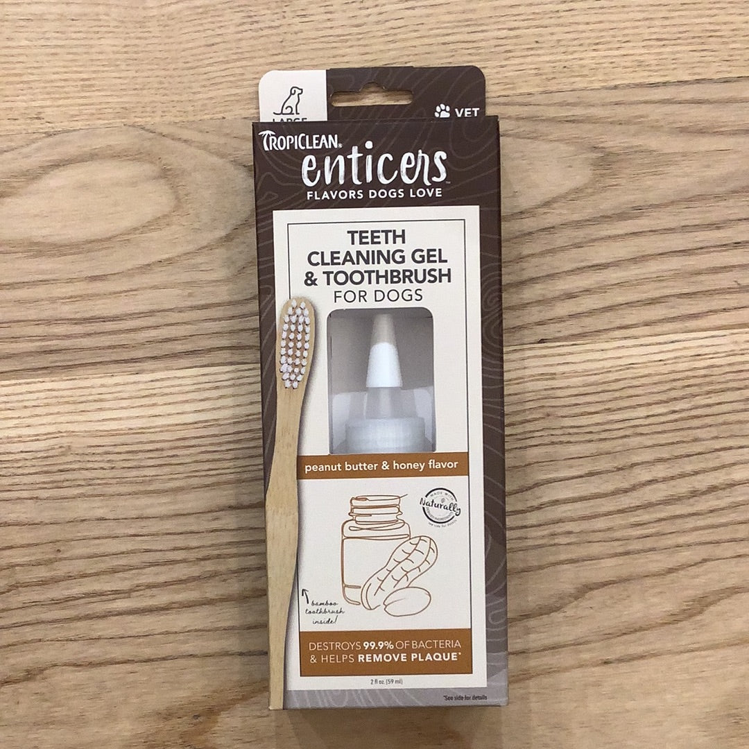 Tropiclean Enticers-Teeth Cleaning Gel & Toothbrush