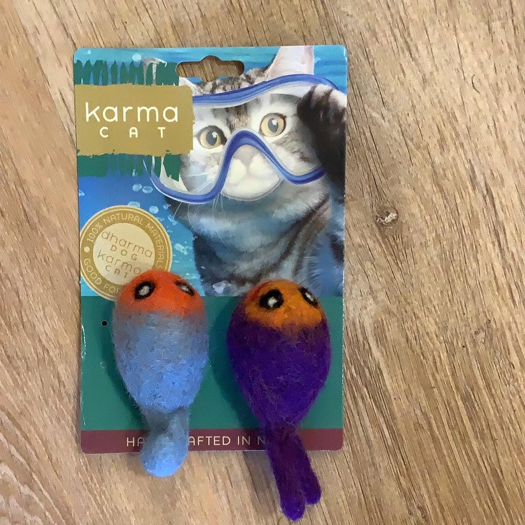 Dharma Dog Dharma Cat- 2 pack of 3" Fish