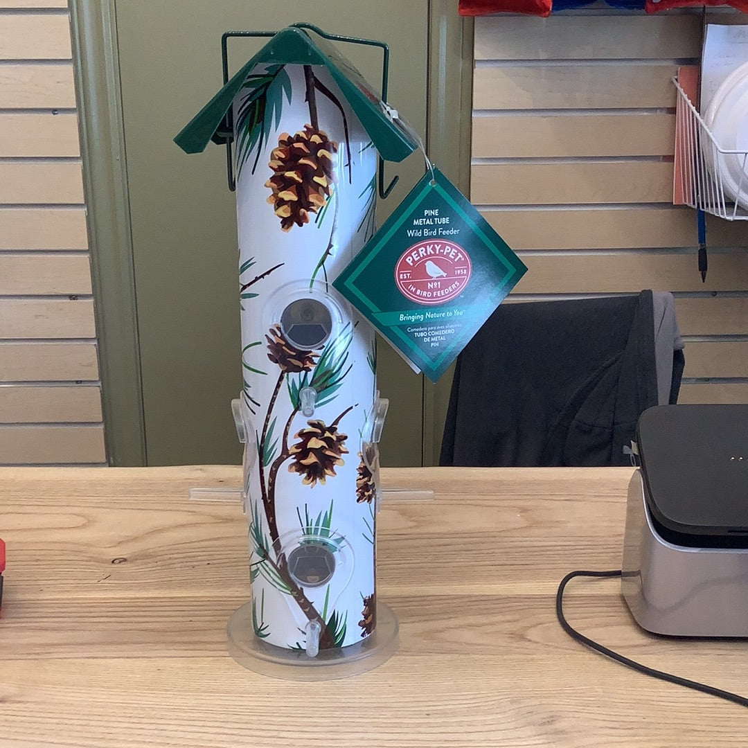 Perky Pet Metal Bird Feeder Pine