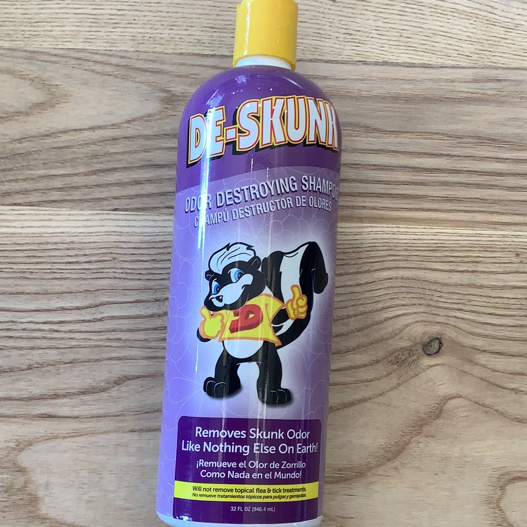 Deskunk odour destroying shampoo