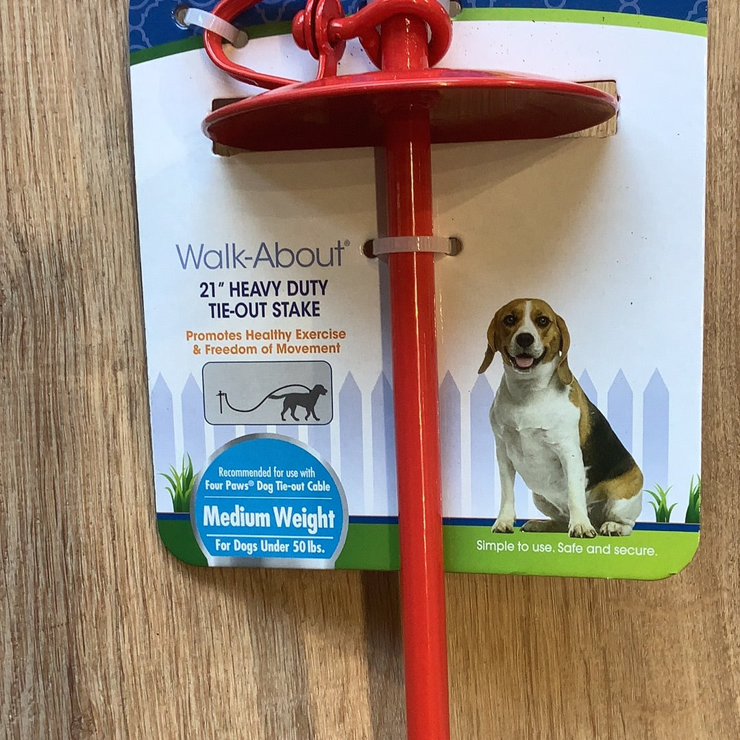 Four Paws Roam-About Tie-Out Stake 21"