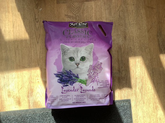 Kit cat crystal silica cat litter lavender