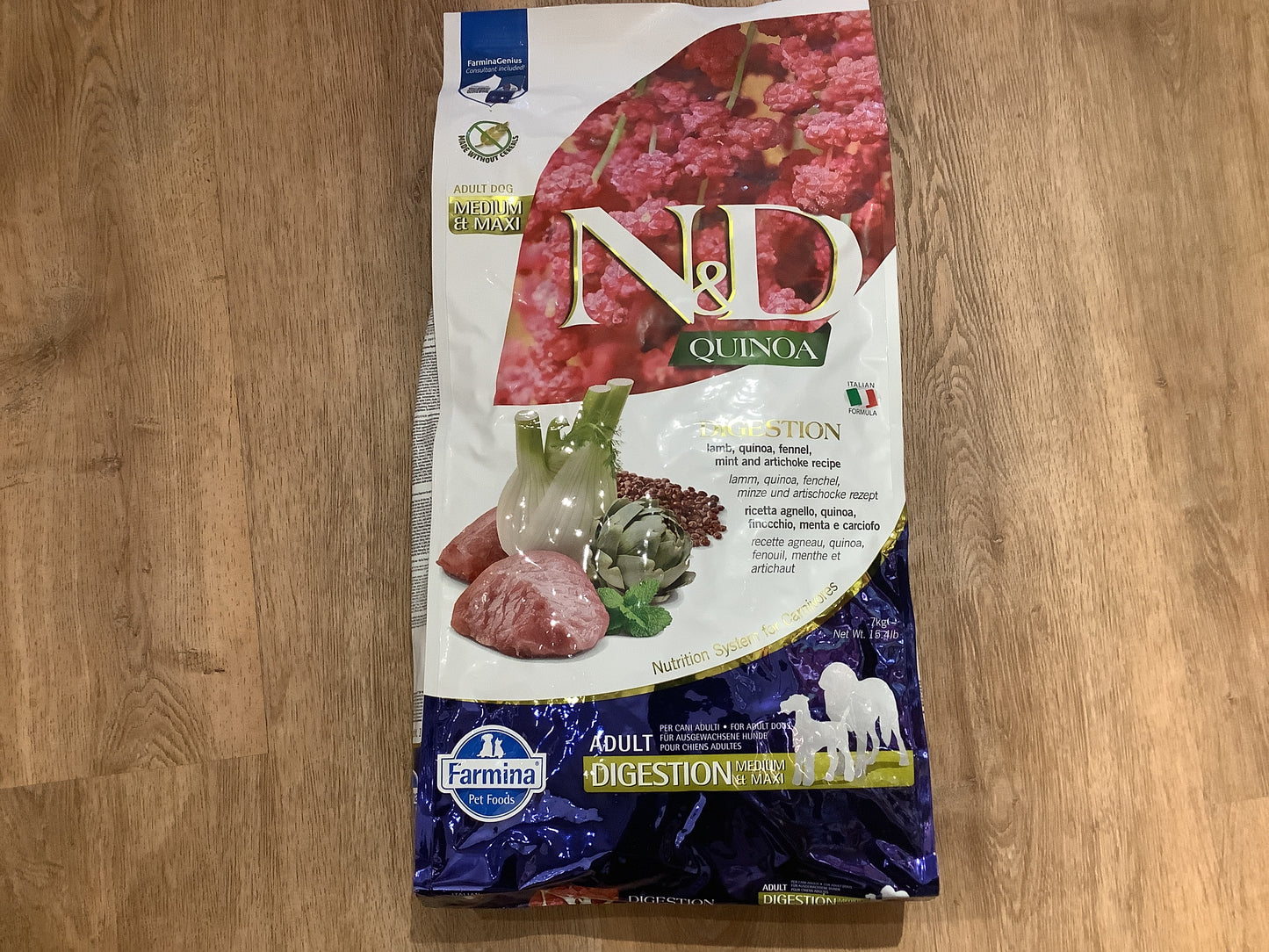 Farmina N&D Dog Kibble Quinoa Digestion Adult Large