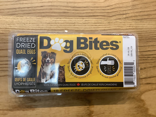 Dog Bites freeze dried quail eggs