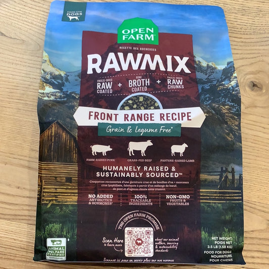 Open Farm Front Range Recipe Rawmix, grain free 3.5lb