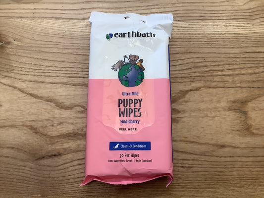 Earthbath Puppy Wipes Wild Cherry