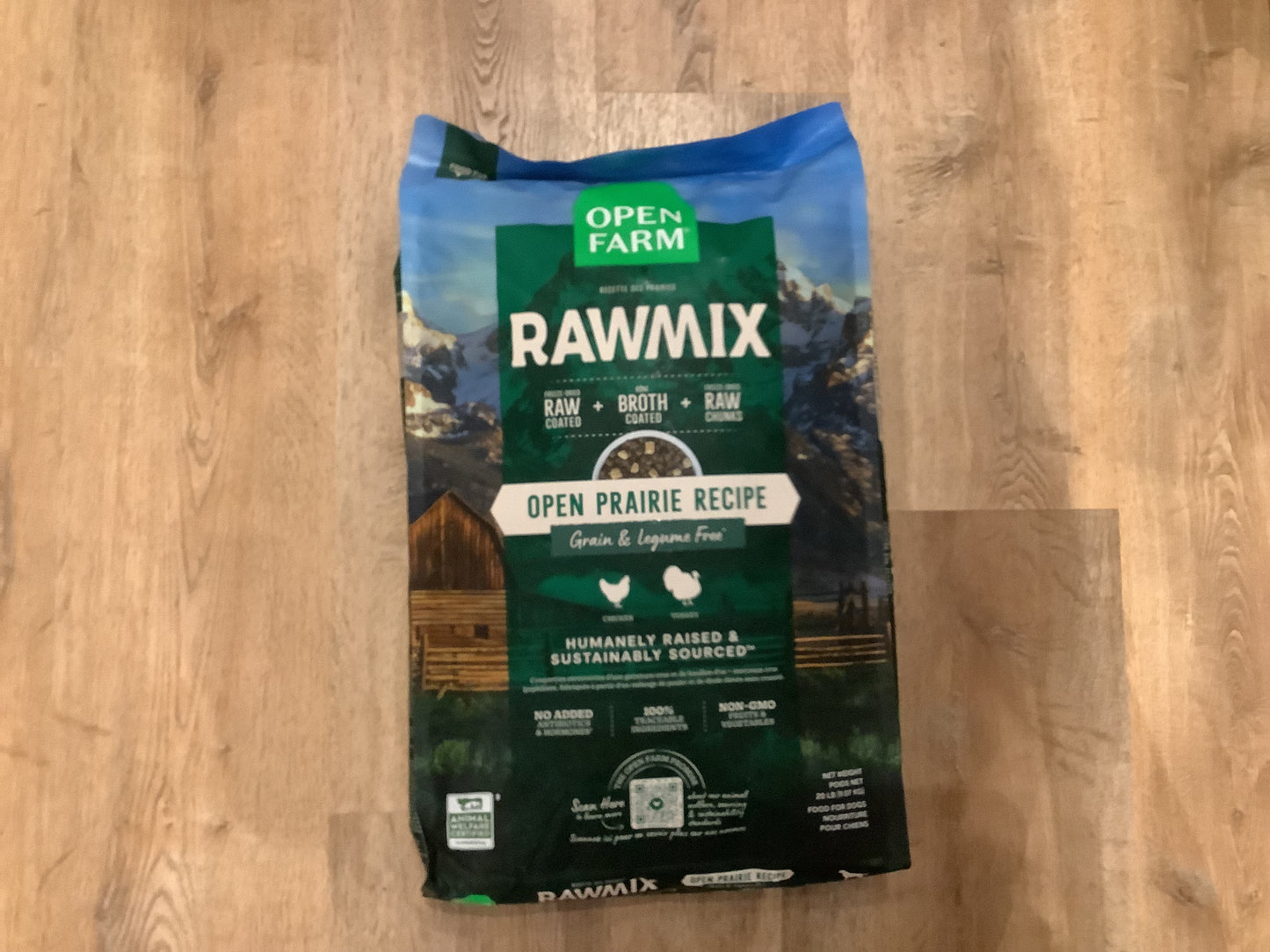 Open farm rawmix grain free open Prairie 20lb