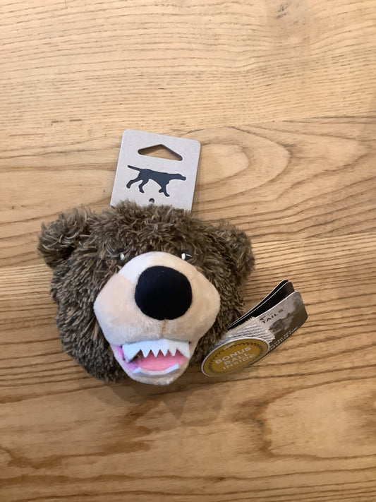 Tall Tails Head Plush Grizzly Bear