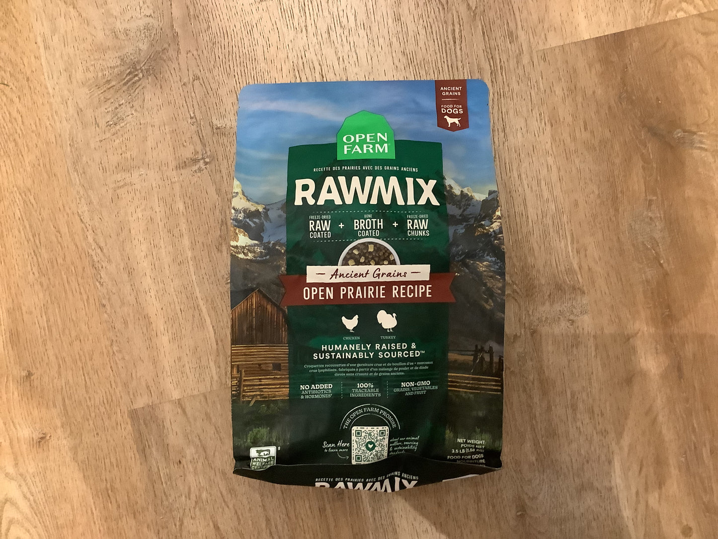 Open farm rawmix ancient grain open prairie 3.5lb