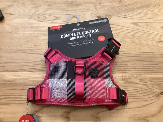 Control harness pink plaid medium