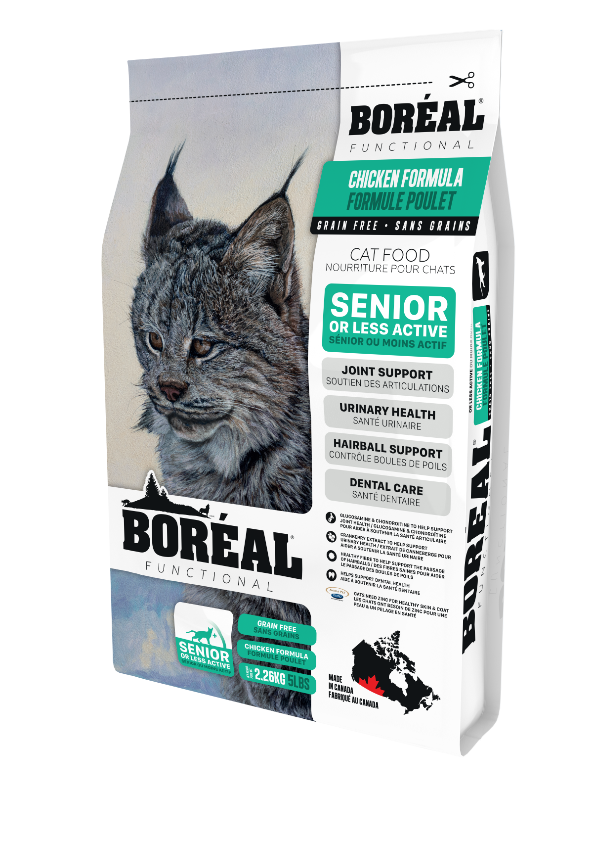 Boreal Cat Kibble Senior / Reduced Activity – Carlisle Pet Foods - Kibble High In Protein For Senior Cats