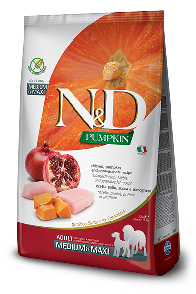Farmina N&D Dog Kibble Pumpkin, Chicken & Pomegranate Adult