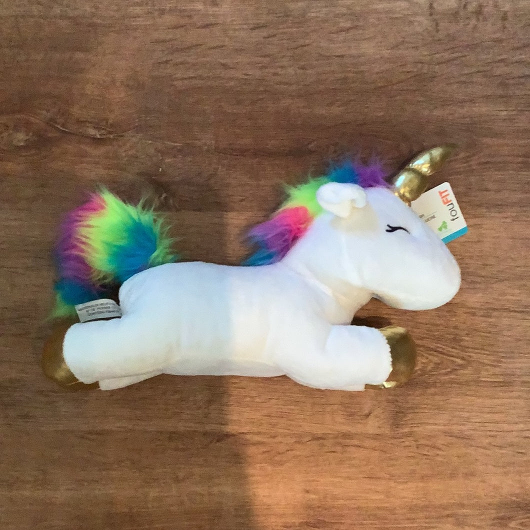 FouFit White Unicorn Dog Toy