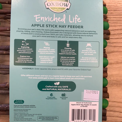 Oxbow apple stick hay feeder