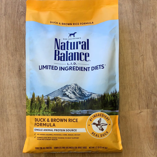 Natural Balance Duck & Brown Rice 12 lbs