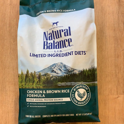 Natural Balance Chicken & Brown Rice 12 lbs
