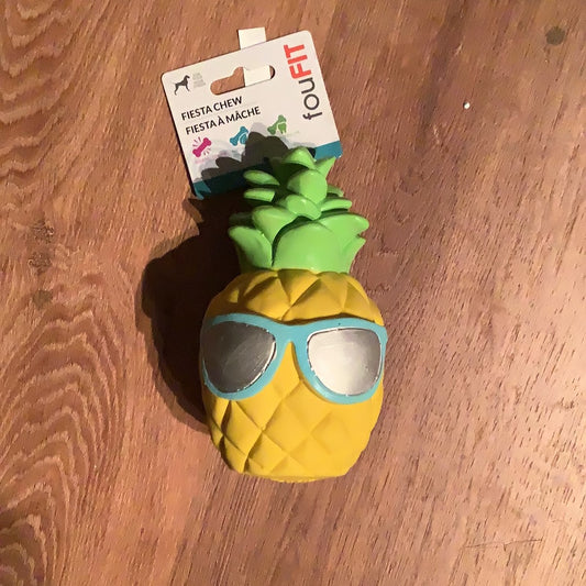 Fiesta Chew Latex Pineapple Dog Toy