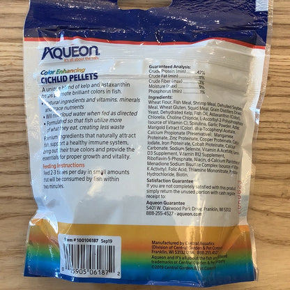 Aqueon colour enhancing cichlid pellets