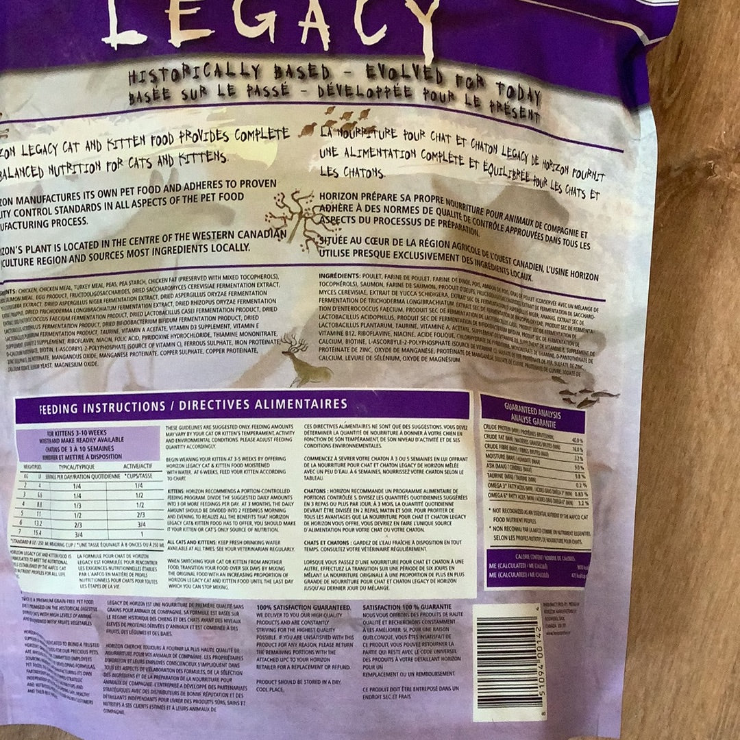 Horizon Legacy Premium Cat Food Carlisle Pet Foods