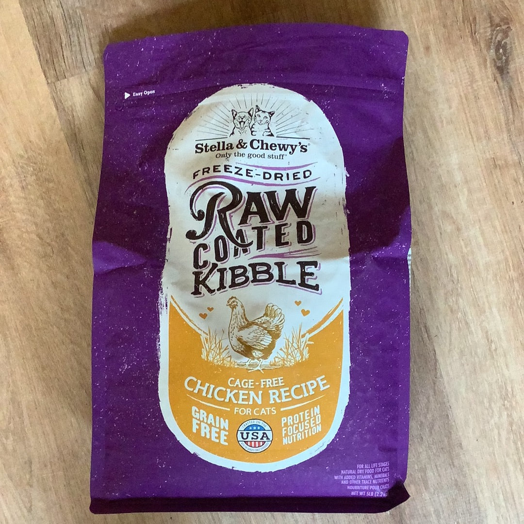 Stella and Chewys Raw Coated Kibble, Various proteins and sizes, Feline