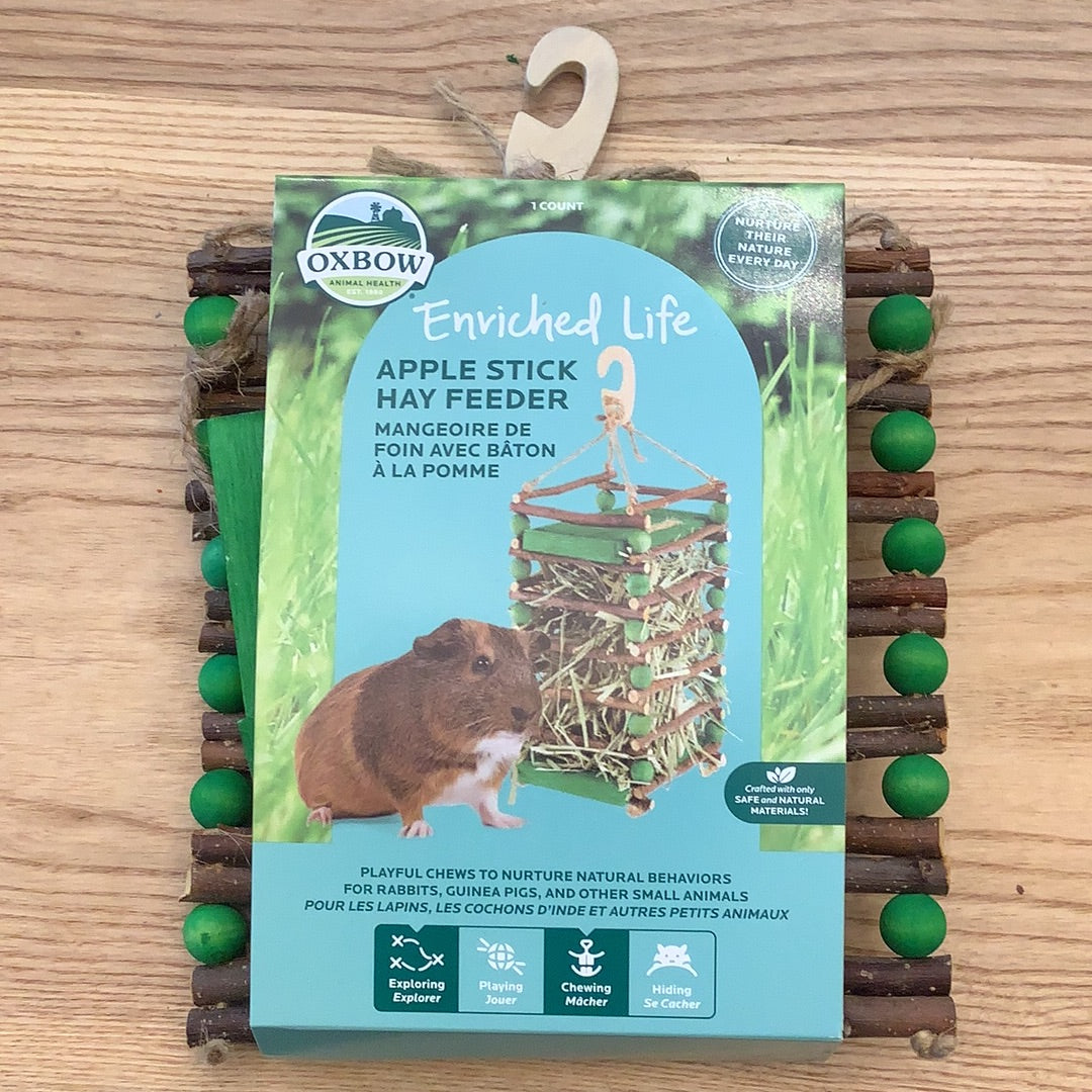 Oxbow apple stick hay feeder